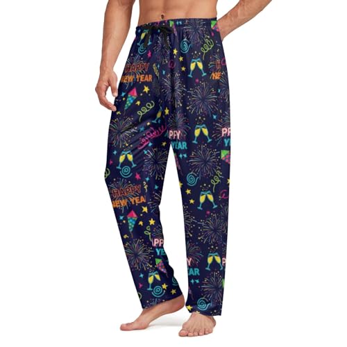 Men's Pajama Pants Sleep Pajama Pant Novelty Lounge Pants Lounge PJ Bottoms with Elastic Waist Nightwear Gifts for Men3