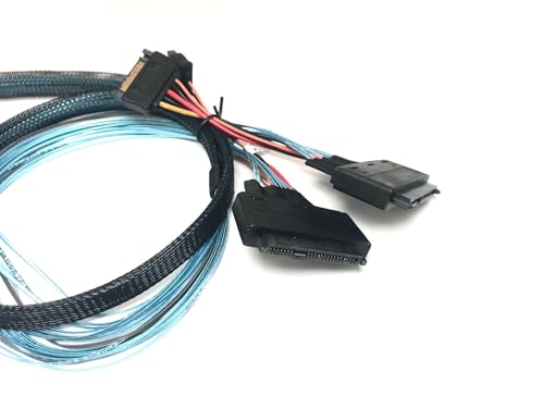 Cable Low Profile SlimSAS 8i a Dual U.2 1m miniatura 2