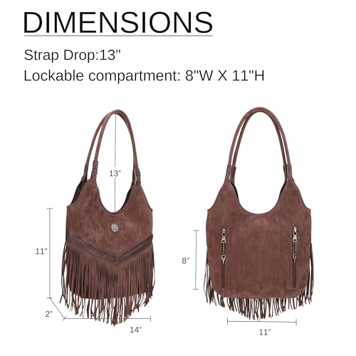 Bolso tipo Hobo con flecos para mujer miniatura 4