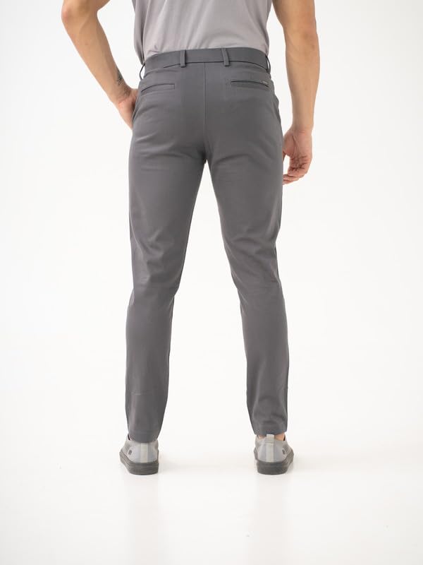 Image of The Pant Project Luxury Cotton Chinos Pants for Men | Stylish Slim Fit Men's Wear Trousers for Office or Party | Mens Fashion Dress Trouser with 2 Way Stretch
