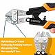 BOENFU Bolzenschneider Klein, 210 mm Cr-V Drahtschneider bis Ø 2.3 mm, Gummigriff Bolt Cutter mit Sicherheitsschloss für Kabel, Kette, Drahtgitter, 8 Zoll, Orange/Schwarz