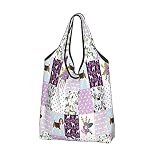 MSINCUDJ Bolsas de la compra para mujeres Bolsas de hombro reutilizables plegables Bolsas de comestibles-Colcha para mascotas Beagle C Colcha para tramposo de raza de perro Tela entera