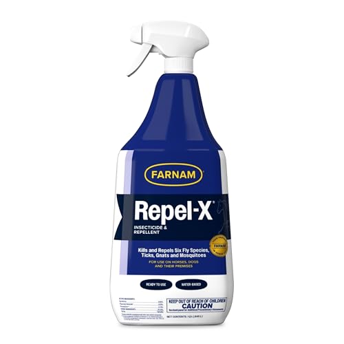Farnam Repel-X Insecticide & Repellent Water-based Fly Spray for Horses, Dogs and Premises, 32...