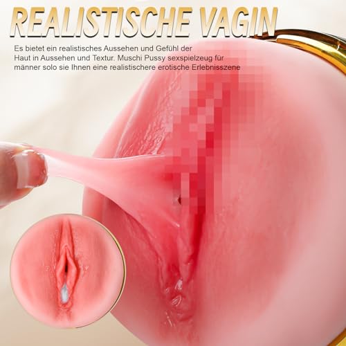 Realistische Masturbator Taschenmuschi Realistisch Groß Masturbieren für Männer Sex Spielzeug für die Männer Solo Manuelle Cup-Masturbatoren Sex toys Penis Masturbatoren mit 3D Vagina Pussy – Bild 3