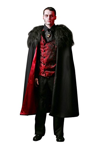 Men's Vampire Lord Deluxe Costume - Cape, Vest, Cravat & Pendant 3X