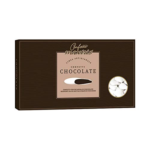 Confetti Maxtris Confetto Fondente Cuore Tesorini Bianchi, Cioccolato