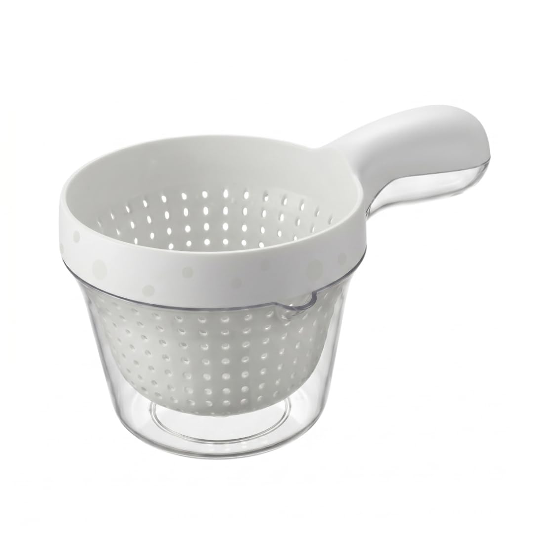 Cuenco para lavar frutas que evita derrames: cesta de cocina con colador de plástico y asa