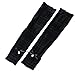 VIROYA Manchette Bras Summer Lady Sun Protection Sleeves Gants Femmes Minces Long Fingerless Bras Réchauffeurs solaires UV Brestable Mittens (Color : Le Noir, Size : One Size)