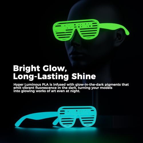 Image of Creality Hyper Luminous PLA RFID Filament 1.75mm 1KG, Glow in the Dark Filament for 3D Printers, Bright Long-Lasting Glow, High-Speed Printing 30-600mm /s, Ideal for Creative Projects (Yellow)