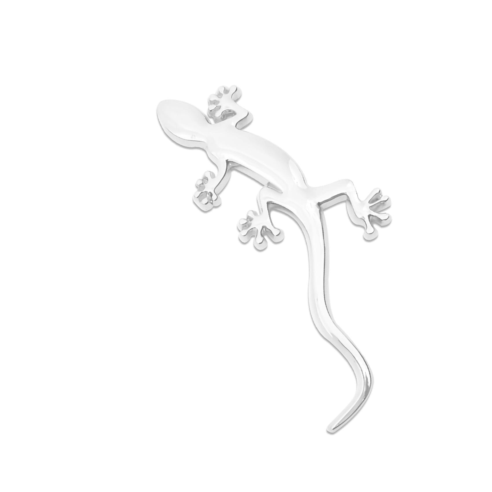 deemars Gecko Car Stickers, Automotive Body Decals, Fashion 3D Gecko Shape Pure Metal Chrome Badge Emblem Decal Sticker, Car Decor Accessories Car Body Block Scratch Sticker Fit for Cars, SUVs, Trucks