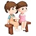 Aqiong Hibeilinq 3pcs / Set Figure Sedia Libro delle Coppie dell'amante Mini Fairy Garden Ornament Bambola di DIY Paio Dono Figurine in Miniatura Forniture Artigianali (Size : 01)