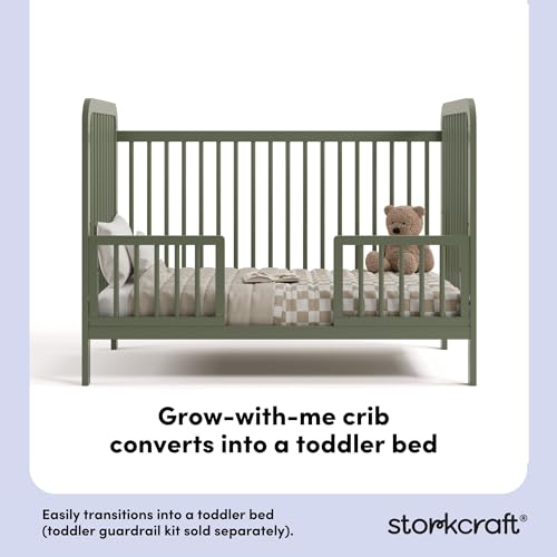 Image of Storkcraft Pasadena 3-in-1 Convertible Crib, Olive