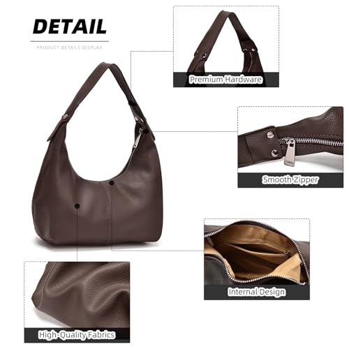 Valleycomfy Ladies U-shaped Underarm Bag Leather Crossbody Purse Handbag4