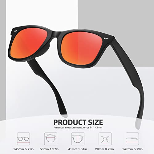 Image of MEETSUN Polarized Sunglasses for Women Men Classic Retro Square Frame Driving Sun Glasses UV Protection