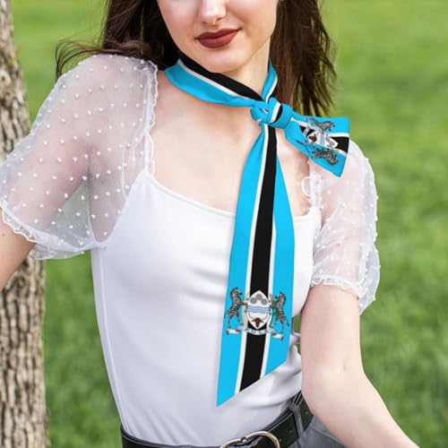 Women's Fashion Neck Scarf Botswana Botswanan Flag Lightweight Silk Head Scarf Double Sided Hairband Headband for Handbag Accessories4