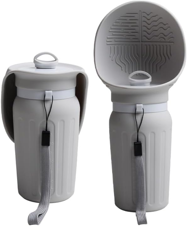 Miniatura 3 de Botella de agua portátil para perros con contenedor de alimentos, dispensador de agua para mascotas 2 en 1 a prueba de fugas para caminar,
