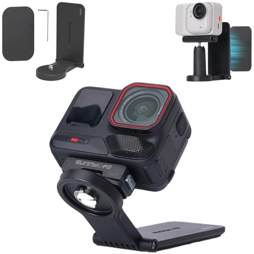 OSMO 360 マグネット式マウントスタンド 1/4"ネジ付き 多機能磁気マウント ブラケット 360°角度調整可能 ハンドル デスクトップスタンド Insta360 GO Ultra DJI OSMO 360用カメラアクセサリーVlog生放送 動画撮影