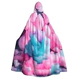 EdWal Capa de algodón rosa con estampado de azúcar unisex para adultos, uniforme con capucha, para disfraces de Halloween y cosplay