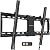 Perlegear Tilting TV Wall Mount for Most 37-82 inch TVs up to 132 lbs, Low Profile Tilt TV Mount Wall Bracket for Flat or Curved TVs, Fits 24”/18”/16” Studs, Max VESA 600x400mm, PGLT2