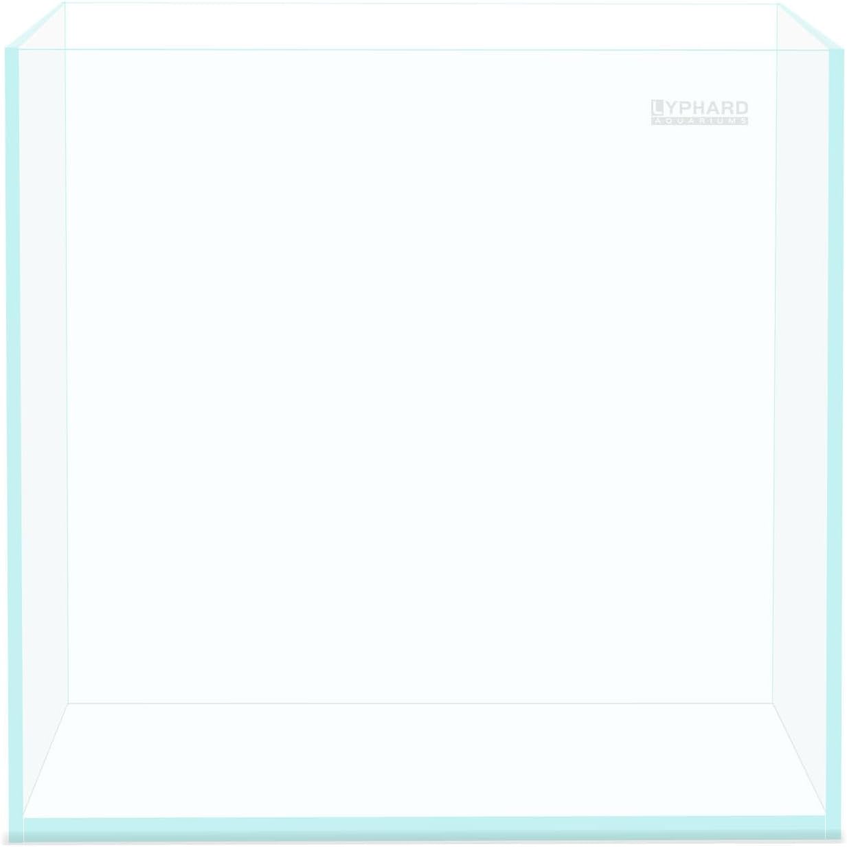 Rimless Aquarium 14.5 Gallon Tall Tank, Ultra Clear Low Iron Fish Tank for Betta Goldfish, L13.8×W13.8×H17.7 Glass Thickness 6mm with EVA Foam Leveling Mat