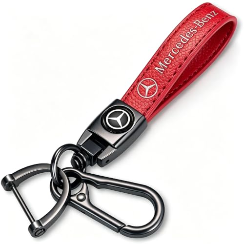 Image of Genuine Leather Car Keychain Key Ring Accessories New