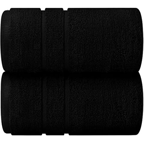 Westlane Linens Jumbo Bath Sheet 80 x 200 cm - 500 GSM Premium Cotton Extra Large Bath Towels - Highly absorbent Quick dry towels bath sheets Hotel Quality (Black) Cover