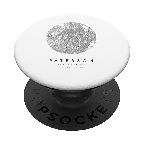 Paterson New Jersey Coordenates mapa ciudad natal PopSockets PopGrip Intercambiable