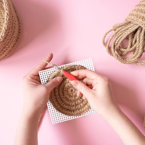 Image of 100 Pcs Square Plastic Canvas Mesh Sheets 4.5 x 4.5 Inch White Blank Needlepoint Canvas Plastic Mesh Mat for Cross Stitch Needlework Embroidery Yarn Crafting Knit Crochet Project