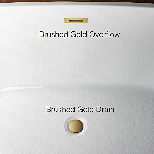 Woodbridge Bta1512-Bg-Drain&O Bathtub, 67 Inch, Brushed Gold #TOP5