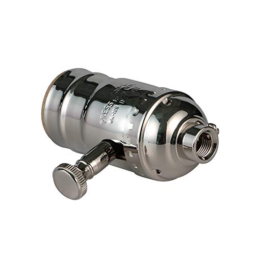 Antique Full Range Dimmer Socket Incandescent Lamp Holder Vintage Edison Pendant Light Socket E26 150 Watt 120 Volt (Silver-1Pack) #TOP1