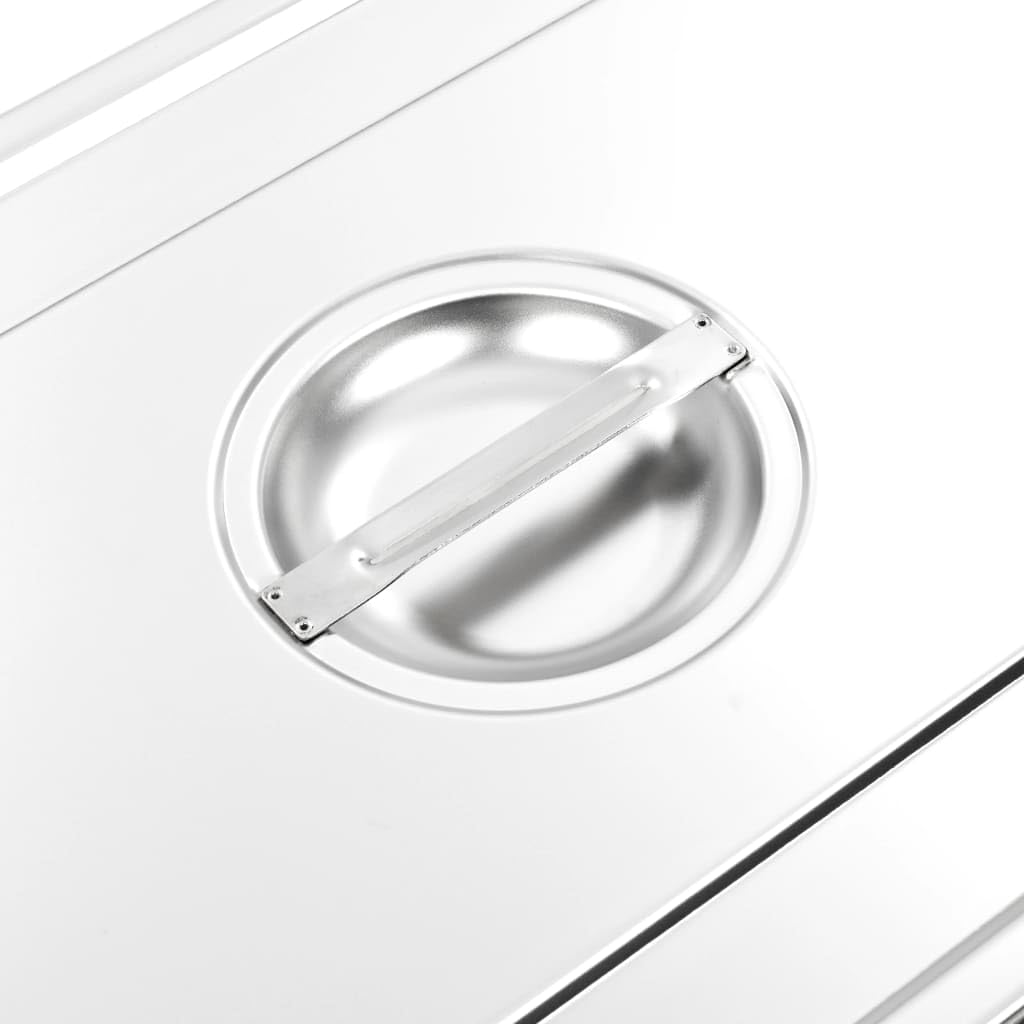 Coperchi per contenitori GN 1/1 in acciaio inox, 2 pezzi, copertura adatta per contenitori da buffet e contenitori scaldavivande per catering, gastronomia, ristorante e mensa