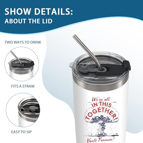 Were-All-In-This-Together-Tumbler-20-Oz-White-Stainless-Steel-TumblerPersonalized-Gifts-for-Fallout-Merchandise-LoverFunny-Tumbler-for-Fallout-LoverMugUnique-Gifts-for-WomenFriendMom