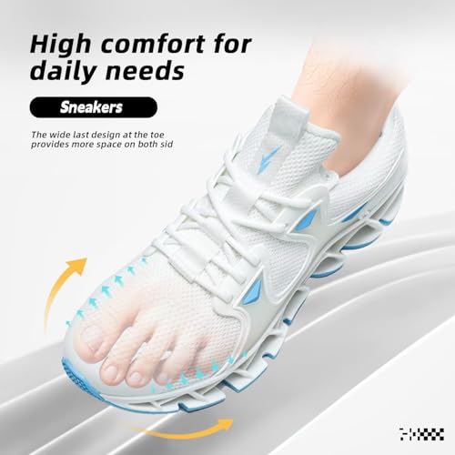 Image of Mens Running Shoes Blade Fashion Sneakers Casual Slip on Tennis Walking Athletic Sport Trainers Zapatillas para Hombre