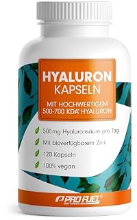 Hyaluron Kapseln 120x - optimal hochdosiert mit 500 mg Hyaluron pro Tag - hochwertige 500-700 kDa