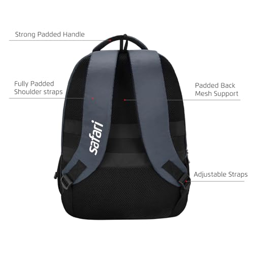 Image of Safari Zen Formal Laptop Backpack Bag for Men & Women, Ideal for Office Use /School /College Boys & Girls, Rain Cover, Trolley Sleeve & Organizer