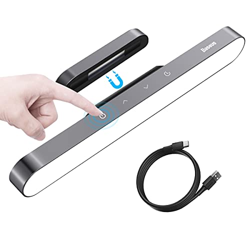 Baseus Desk Lamps Cordless Battery Operated Led Light 5W Touch Control Closet Lights USB-C Rechargeable Small Under Cabinet Light for Home Office Kitchen Bedroom Reading Study Light