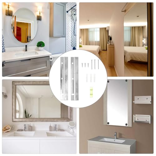 Image of Cleat Picture Hanger 6 Pcs Wall Hanging Photo Frame Interlocking Bracket Kits Clothes Racks Clothing Hardwares for Mirrors Iron Cleat