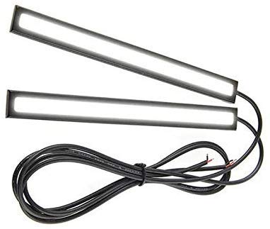 CARIZO Slim Daytime LED DRL Lights White for TVS Zest (Set of 2)