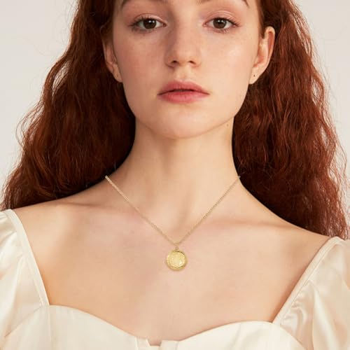 Hobbspring Collier médaillon photo vintage avec pendentif en acier inoxydable pour femme et femme, 45.5 cm, Acier inoxydable – vue 6