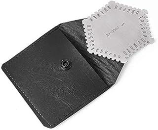 Hilitand Hexagon Wet Film Thickness Gauge Stainless Steel Wet Film Comb 25-3000um with Black Case
