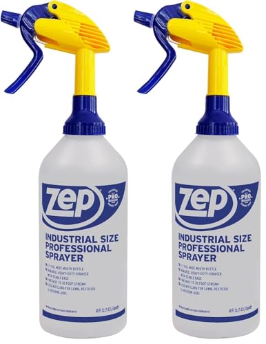 Image of Zep Industrial Sprayer Bottle - 48 Ounces C32810 - Up to 30 Foot Spray, Adjustable Nozzle (Pack of 2)