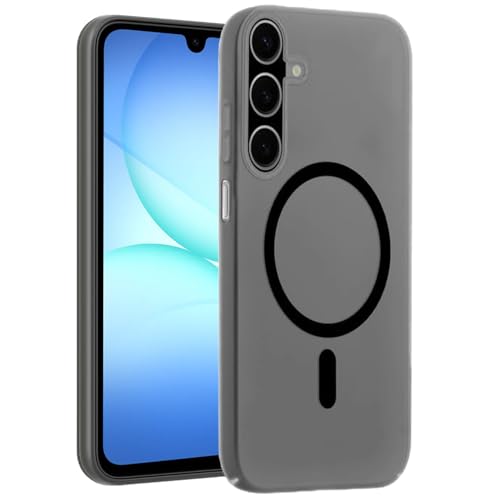 Image of SHINESTAR Back Cover for Samsung Galaxy A17 5G | Frosted Semi-Transparent Slim Case | Only Compatible with Wireless Magnetic Accessories | Hard Back, Matte Finish - Black