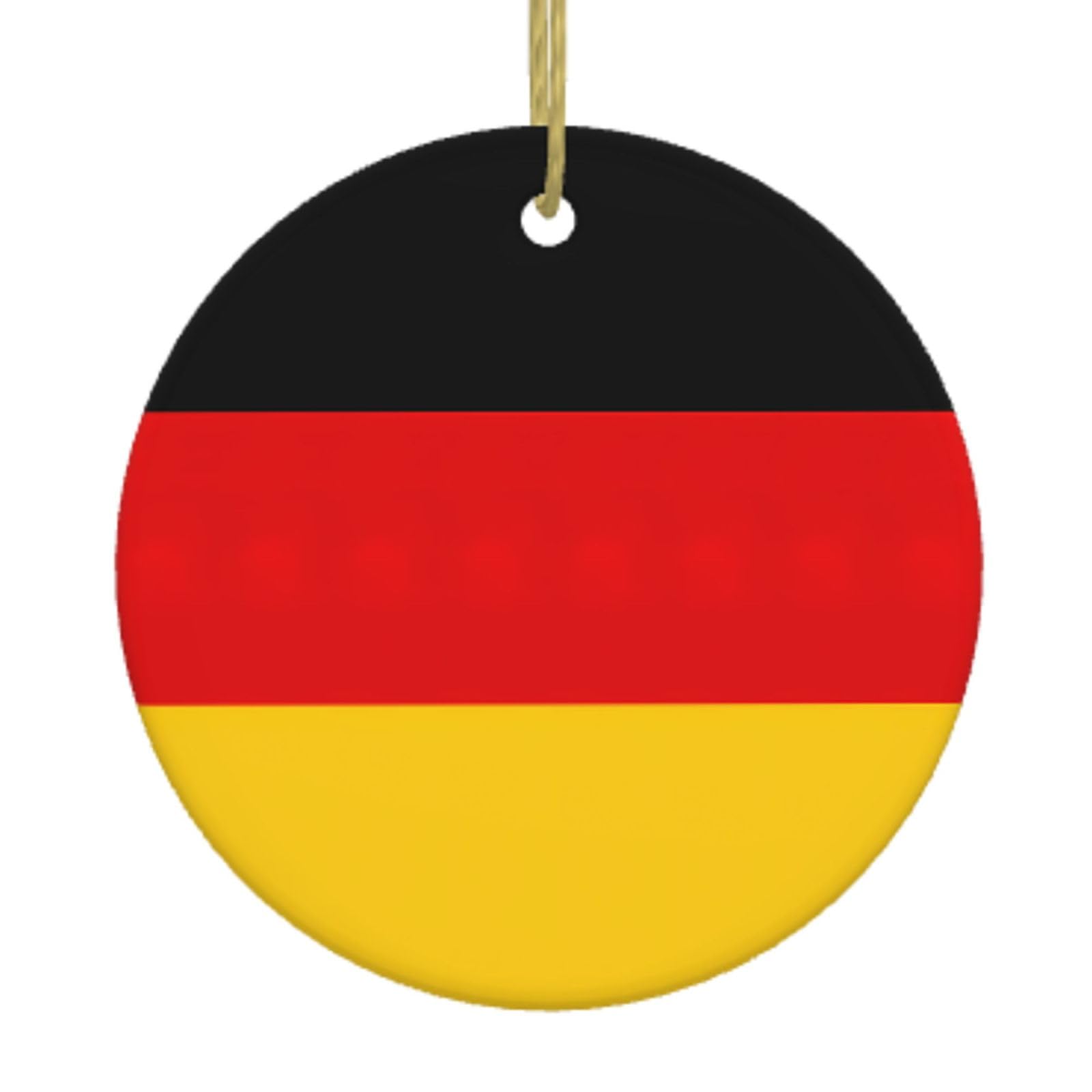 German flag Print Christmas Tree Ceramic Round Hanging Ornaments,Xmas Decoration DIY Keepsake 2025