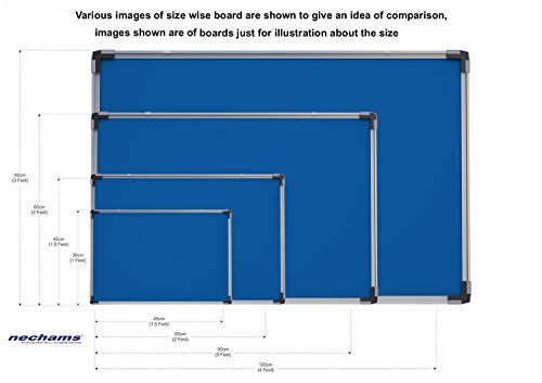 Image of Nechams Hexa Lite Series Fabric Notice Pin-Up Soft Board /Bulletin Board for Office, School, College, Institution and Home ect. Size: 4 feet x 3 feet (Blue Color, Pack of 2)