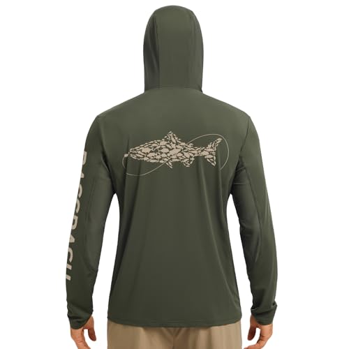 BASSDASH Men’s UPF 50+ Graphic Fishing Hoodie Shirts UV Sun Protection Long Sleeve Moisture Wicking Performance FS48M
