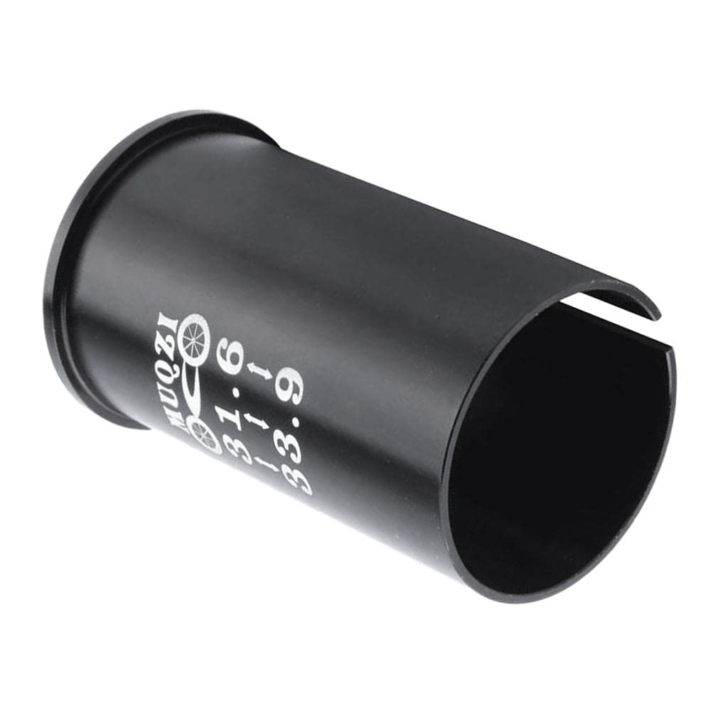 perfk MTB Fahrrad Sattelstütze Shim Distanzhülse Adapter Hülse Reduzierhülse 31.6mm bis 33.9mm Aluminium Schwarz Mountainbike Sport & Freizeit