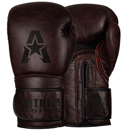 Anthem Athletics Stormbringer Full Grain Leather Boxing Gloves 16 oz - Rogue Oxblood - Muay Thai, Kickboxing, Boxing Gloves