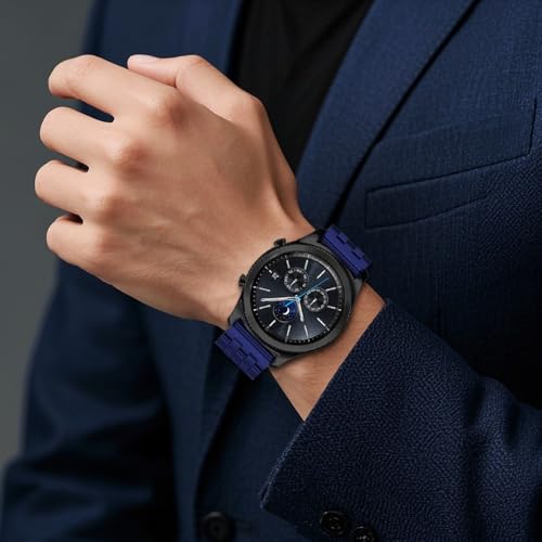 Image of Brushed Metal Watch Bands for Men Women Solid Stainless Steel Watch Band 18 /20 /22 /24 /26mm Watch Bracelet Strap Deployment Double Lock Deployment Buckle Black Silver Blue Gold