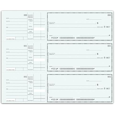 ABC Compact Checks Preprinted 3 on a Page with Side-Tear Vouchers Cover