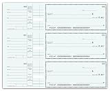 ABC Compact Size Checks, 3-On-A-Page with Side-Tear Vouchers (Blue Safety, 250)